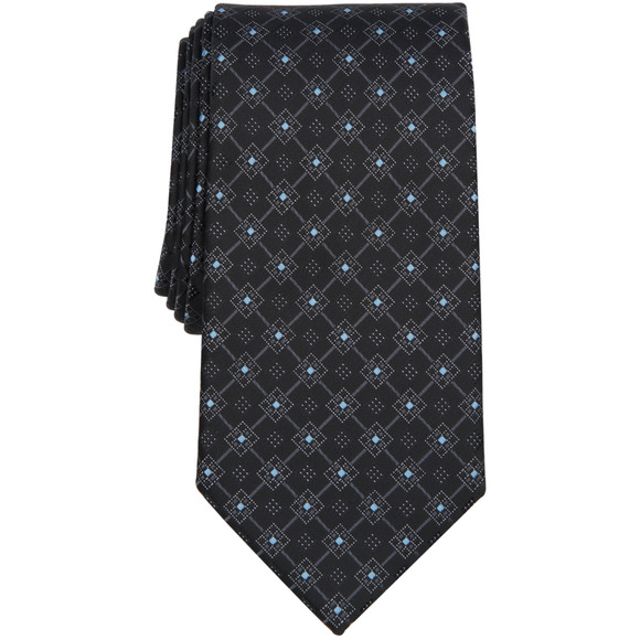 Perry Ellis Men Classic Geometric Neat Tie Black - Picture 1 of 1